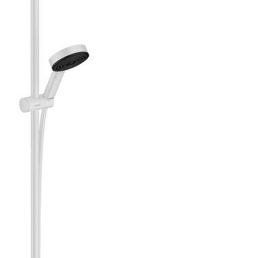 hansgrohe Pulsify Select S brusersæt 105 3jet Relaxation EcoSmart med bruserstang 90 cm mat hvid - 1