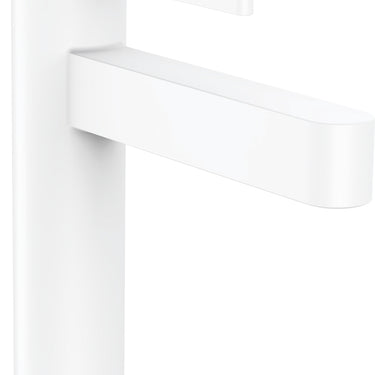 hansgrohe Finoris 1-grebs håndvaskarmatur 110 med push-open bundventil mat hvid - 1