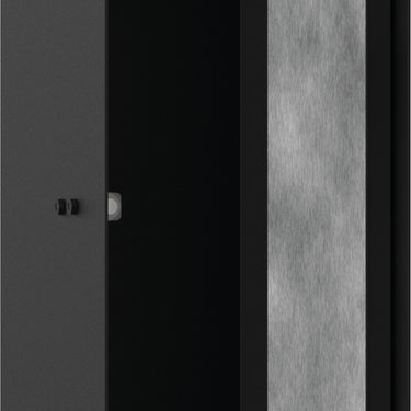 hansgrohe XtraStoris Rock vægniche med flisebar låge 300/150/140 mat sort - 1