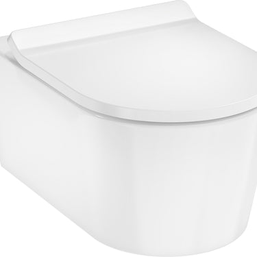 hansgrohe EluPura S vægh toilet 540 u/skyllerand AquaHelix Flush SC/QR sæde hvid - 1