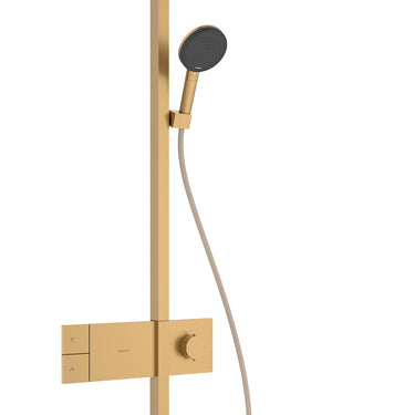 hansgrohe Raindance Alive Q Showerpipe 210/340 1jet EcoSmart m/ShowerSelect Comfort børstet bronze PVD - 1