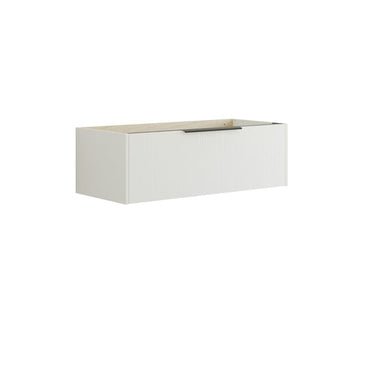 Dansani Mido vaskeskab 100x32 cm m/1 skuffe stribet hvid mat - 1