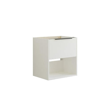Dansani Mido vaskeskab 60x64 cm m/1 skuffe + åbent fag glat hvid mat - 1