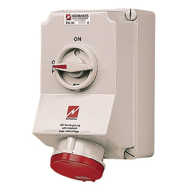 CEE stikkontakt 5 polet 63A 400V  IP44 - 1