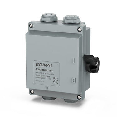 Kripal sidebetjent forsyningsadsk. 25A  AC23 3P+N. IP54 (IP65 med brug af korrekte forskruninger) - 1