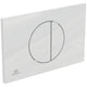 OLEAS M5 Mekanisk betjeningsplade 230x7,5x150mm hvid - 1