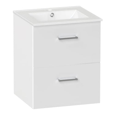 KRISS Skandi stålskab m/2 skuffer 60cm hvid - 1
