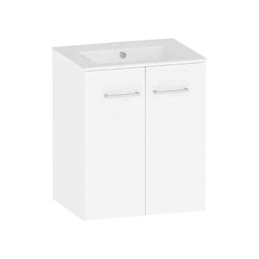 KRISS Skandi stålskab m/2 låger 50cm hvid - 1