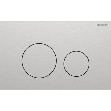 Geberit Sigma40 betjeningsplade m/2 skyl round easy-to-clean børstet - 1