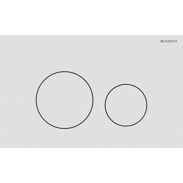 Geberit Sigma40 betjeningsplade m/2 skyl round easy-to-clean hvid mat - 1
