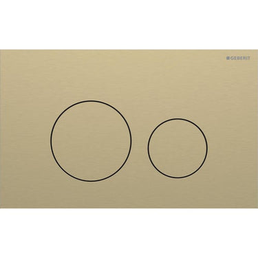 Geberit Sigma40 betjeningsplade m/2 skyl round easy-to-clean børstet messing - 1