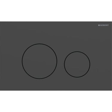Geberit Sigma40 betjeningsplade m/2 skyl round easy-to-clean  sort mat - 1