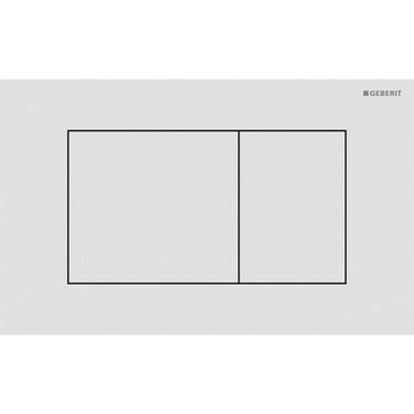Geberit Sigma40 betjeningsplade m/2 skyl square easy-to-clean hvid mat - 1