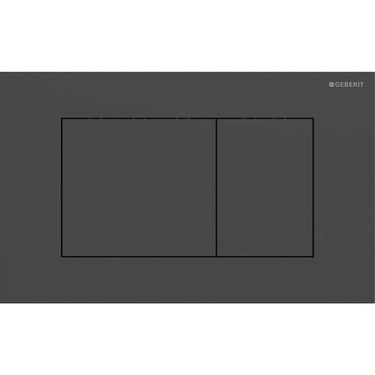 Geberit Sigma40 betjeningsplade m/2 skyl square easy-to-clean sort mat - 1