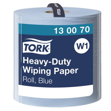 Tork Aftørringspapir Kraftig Blå Rl m/340 m W1 - 1