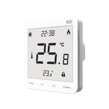 Roth Touchline SL Plus rumtermostat fortrådet 230V eller trådløs m/batteri - 1