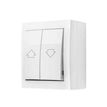Simon X4 Jalousi-afbryder, 10 AX, 250 V~, skruefiksering, hvid - 1