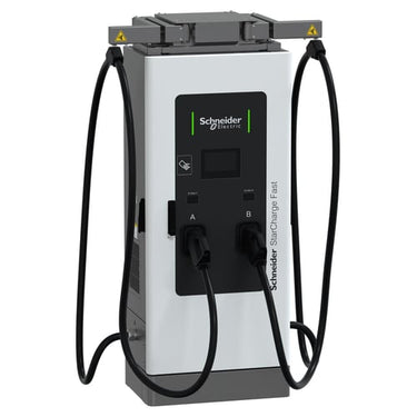 Hurtiglader, Schneider StarCharge Fast 60, 60 kW, CCS2 + CCS2 ladestik, 3.6m kabelrækkevidde, kabelstyringssystem - 1