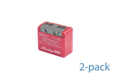 Shelly 1PM Mini Gen4 2-pack - WiFI & Zigbee relæ med effektmåling (230VAC) - 1