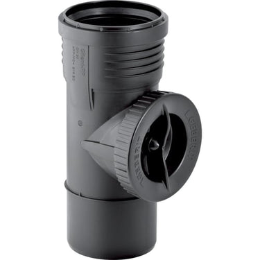 Geberit Silent-PP renserør 90° Ø110mm med dæksel - 1