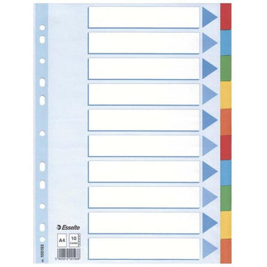 Faneblad Esselte A4210x297mm  assorteret 1 sæt - 1