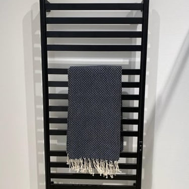 KRISS Kyiv elektrisk håndklædetørrer matsort 1170x530mm - 1