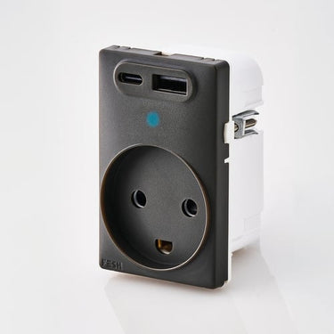 FESH SWITCH Curveline Stikudtag 2 x USB 1,5 m/j - Koksgrå - 1