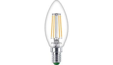 Philips MASTER Ultra Efficient LED Kerte 485lm 2,3W (40W) E14 827 B35 Klar - 1
