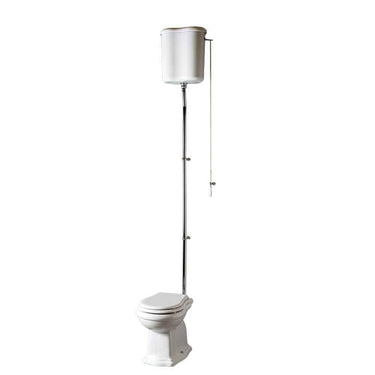 Lavabo Contea Retro High gulvstående toilet m/S-lås hvid m/hvidt sæde - 1