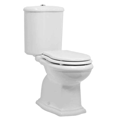 Lavabo Contea Retro gulvstående toilet m/P-lås hvid m/hvidt sæde - 1