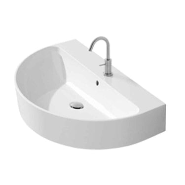 Lavabo Lavabo 70 halvrund håndvask m/hanehul hvid - 1