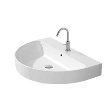 Lavabo Lavabo 50 halvrund håndvask m/hanehul hvid - 1
