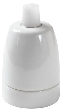 E27 PORCELÆN. GLAT M/AFL. HVID - 1