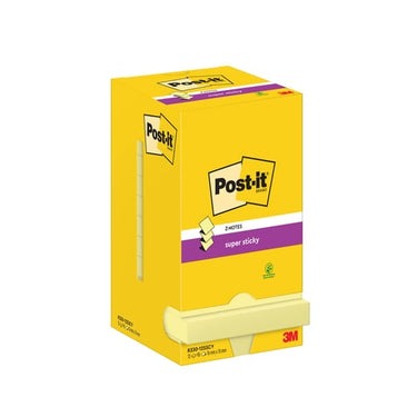 Post-it Super Sticky z-notes Canarygul 76x76mm 12 blokke - 1
