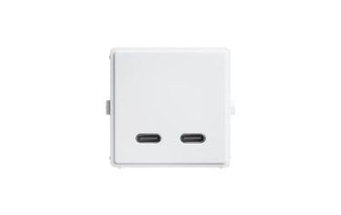 USB C + USB C udtag+S Hvid 3A 15W - 1