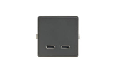 USB C + USB C udtag+S Antracit 3A 15W - 1