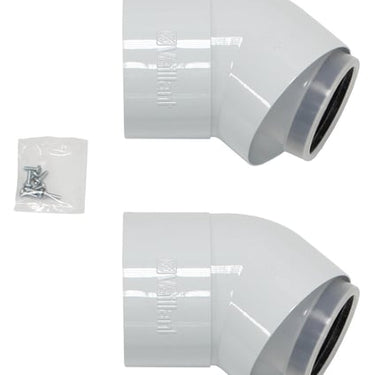 ECOTEC, ECOCOMPACT, ECOVIT TILBEHØR BØJNING 45 DN 80/125 MM (2 STK) - 1