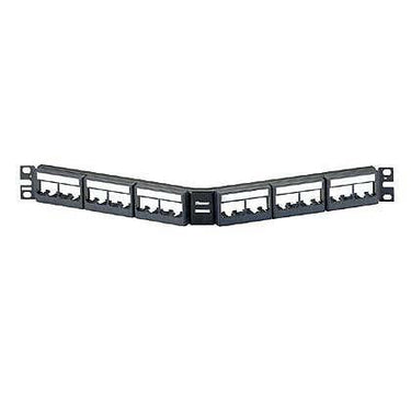 Patchpanel 24 port vinklet stp uden konnekter 1U - 1