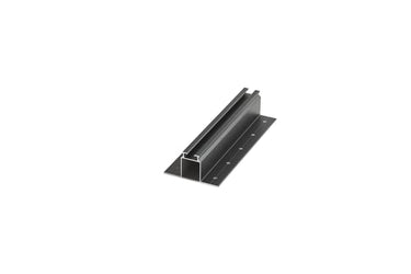 Panelfod 100x52x250 mm med huller, sortanodiseret aluminium - 1