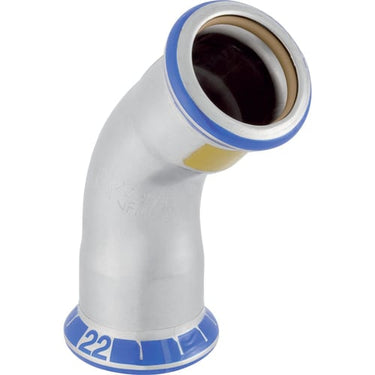 Geberit Mapress bøjning rf (gas) 45° d=15mm - 1