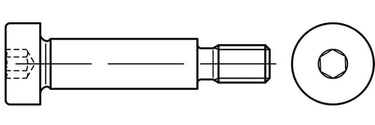 M8X10X70 Pasbolt ISO 7379 12.9 tolerance F9 - 1