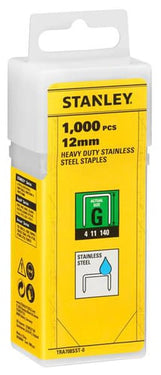 Stanley Rustfri HEAVY DUTY Hæfteklammer 12mm TYPE G 1000 styk - 1