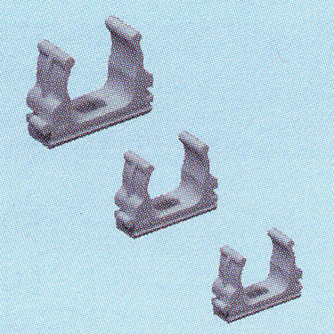 Clips for cableater Ø 25 med skruehul - 1