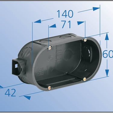 Dåse mur dobb  Ø60/71 dyb 42MM - 1