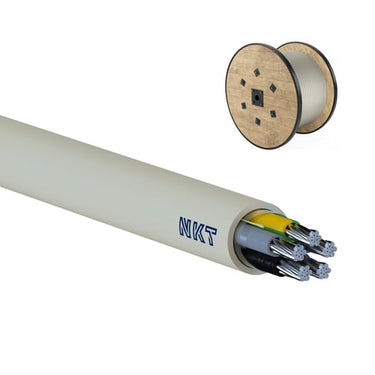 Installationskabel NOIK-AL-S/AXQ 90° 4X185 0,6/1kV Dca Lysegrå AFM - 1