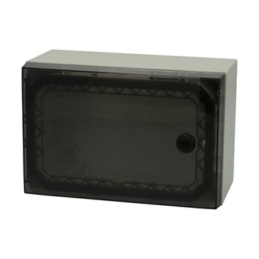 Vægskab ARCA 200x300x150 UL lablet med transparent dør 1 lås hængslet på kort side uden monteringsplade RAL7035 IP66 - 1