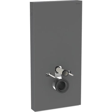 Geberit Monolith cisternemodul t/vægh. toilet 101cm frontpaneler af glas: sort/børstet aluminium - 1