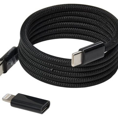 USB 2.0 Type C magnetisk kabel, 1m, Sort - 1