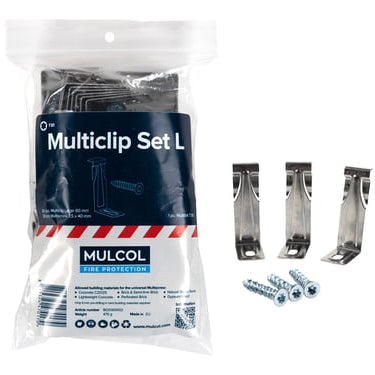 Mulcol Multiclip Sæt L t/brandmanchet (60mm + skrue) - 1