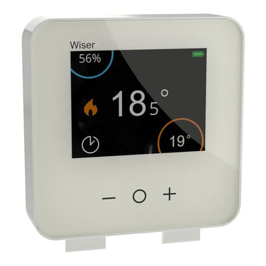 Trådløs termostat, Wiser, rum, batteri, LCD, hvid - 1